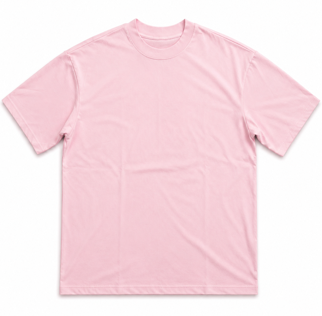 T-SHIRT NOIR DE COULEUR UNIQUE - 280GSM