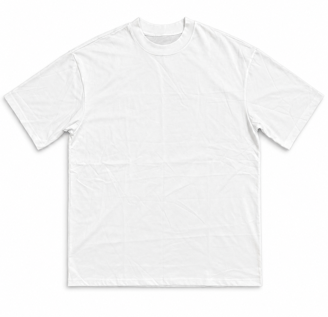 T-SHIRT NOIR DE COULEUR UNIQUE - 280GSM