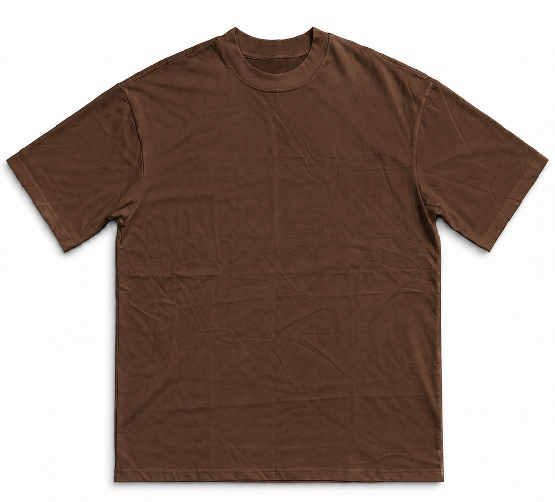 T-SHIRT NOIR DE COULEUR UNIQUE - 280GSM