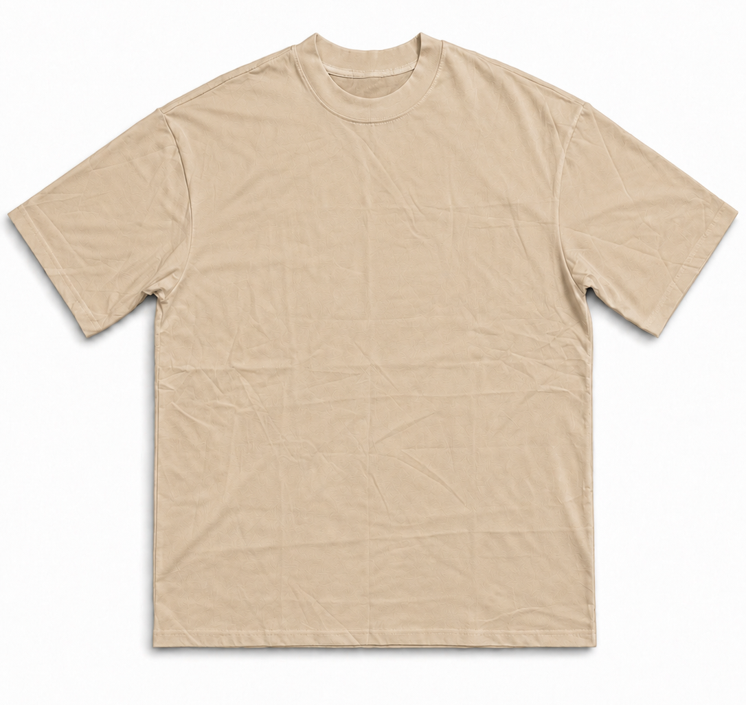 T-SHIRT NOIR DE COULEUR UNIQUE - 280GSM