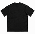 T-SHIRT NOIR DE COULEUR UNIQUE - 280GSM