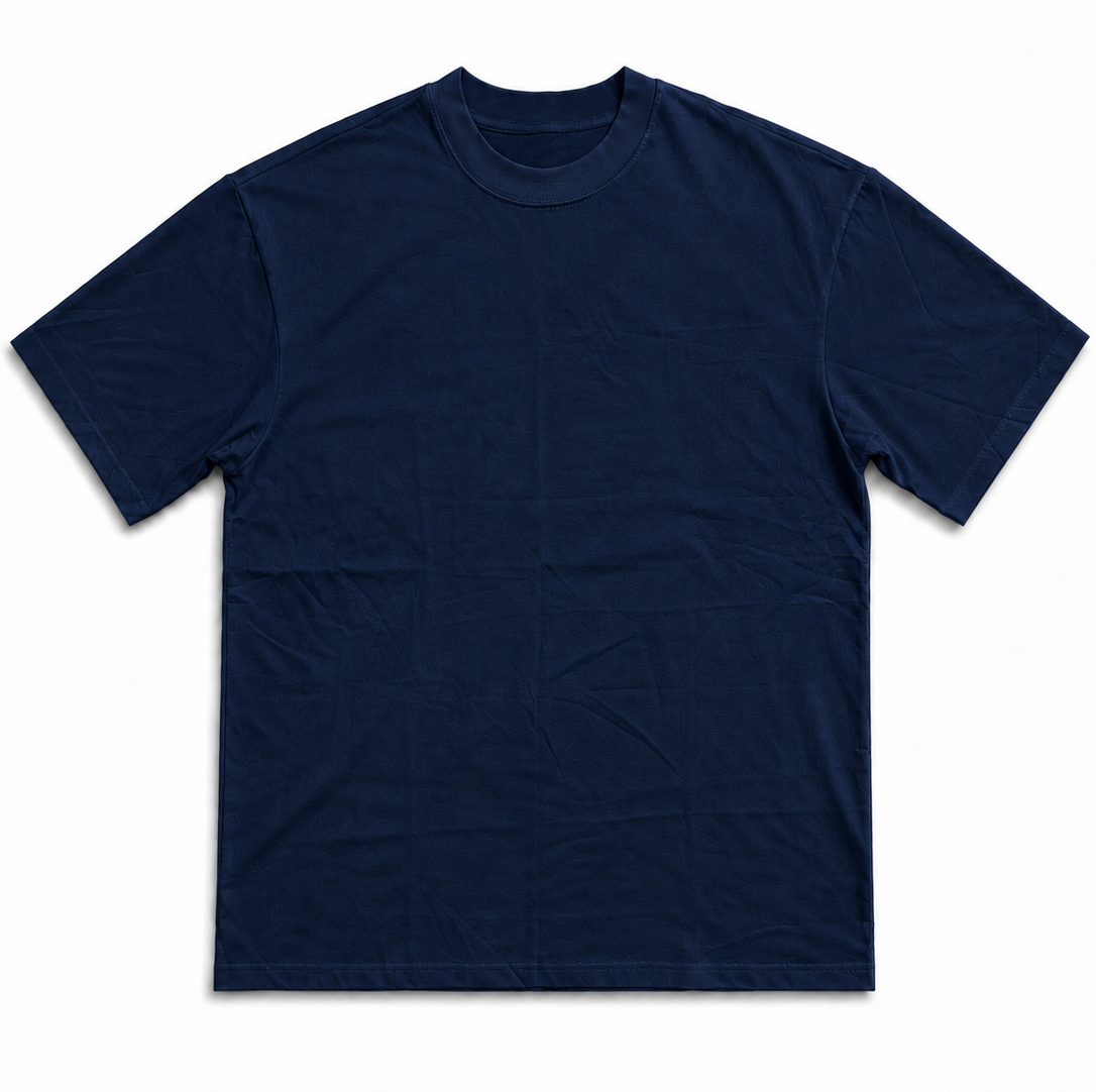 T-SHIRT NOIR DE COULEUR UNIQUE - 280GSM